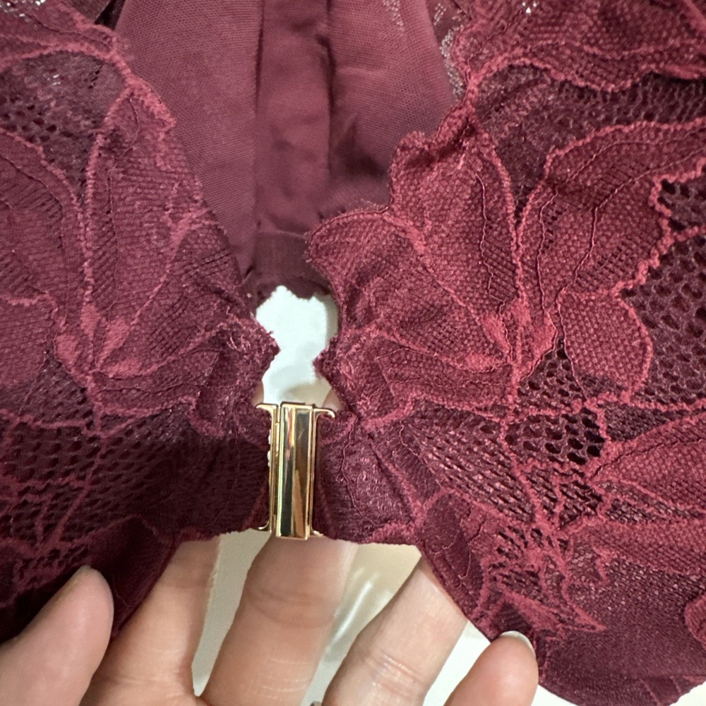 NWT Auden Red Laced Push-Up Plunge Coverage Underwire Bra Size 44D - Picture 6 of 7